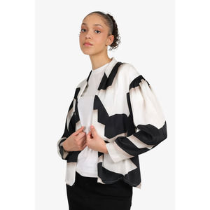 Dries Van Noten Black/White Open Blouse Size 36